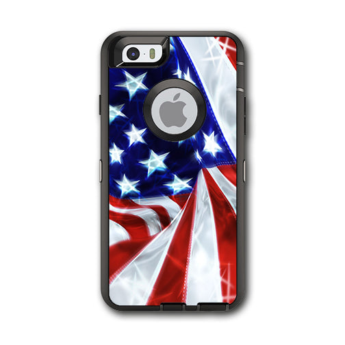  Electric American Flag U.S.A. Otterbox Defender iPhone 6 Skin