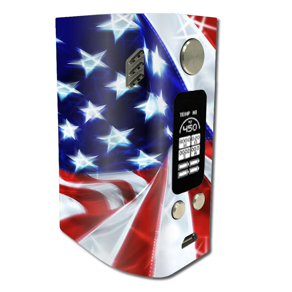  Electric American Flag U.S.A. Wismec Reuleaux RX300 Skin
