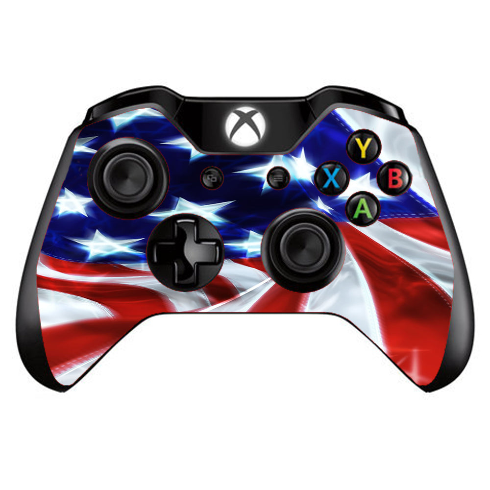 Electric American Flag U.S.A. Microsoft Xbox One Controller Skin, image size:1000x1000