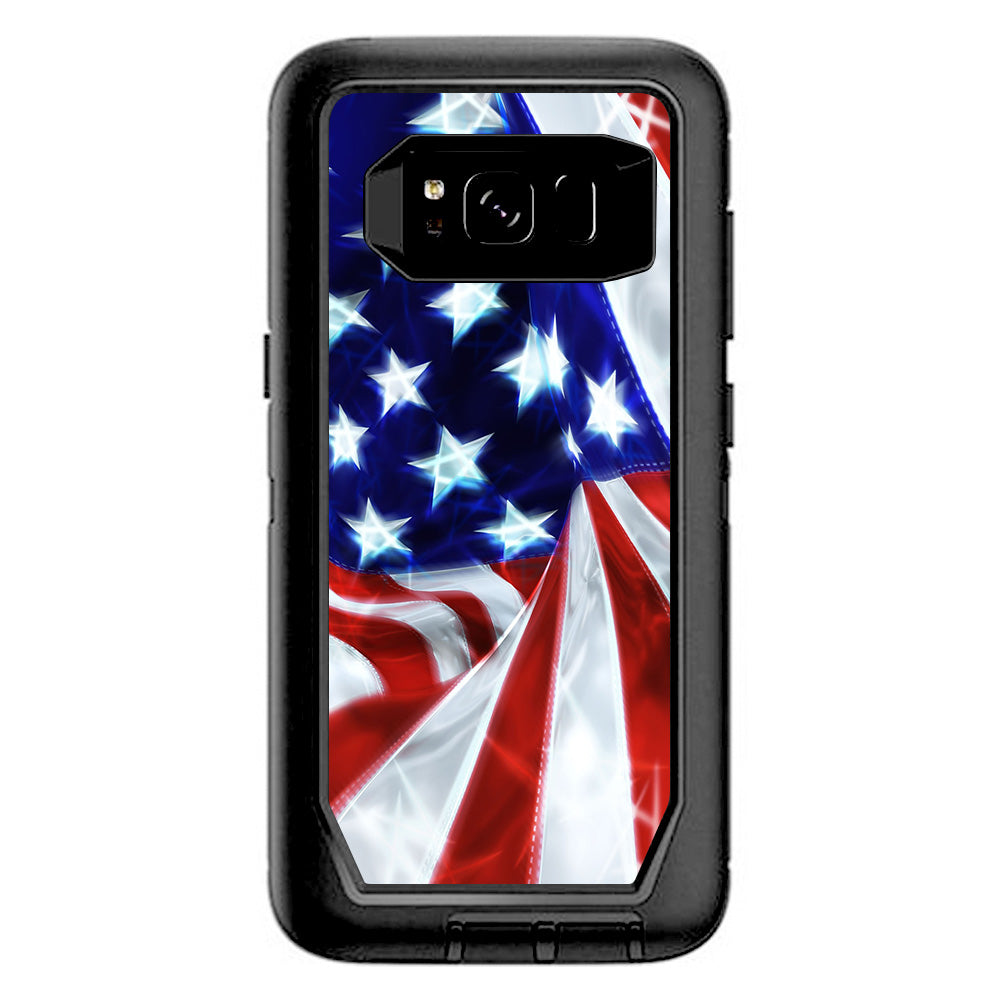  Electric American Flag U.S.A. Otterbox Defender Samsung Galaxy S8 Skin