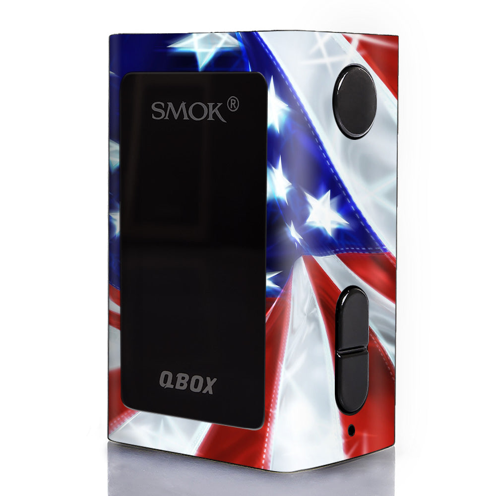  Electric American Flag U.S.A. Smok Q-Box Skin