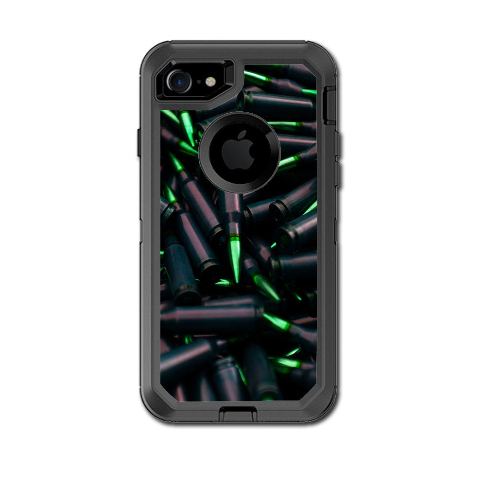  Green Bullets Military Rifle Ar Otterbox Defender iPhone 7 or iPhone 8 Skin