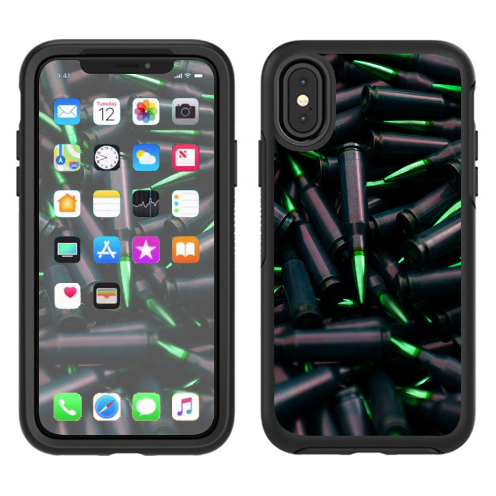  Green Bullets Military Rifle Ar Otterbox Defender Apple iPhone X Skin