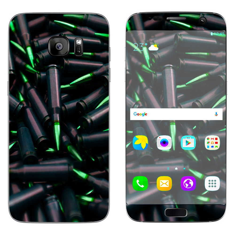  Green Bullets Military Rifle Ar Samsung Galaxy S7 Edge Skin