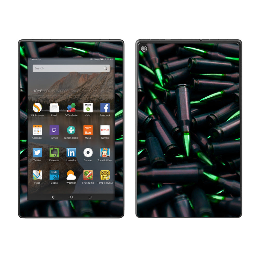  Green Bullets Military Rifle Ar Amazon Fire HD 8 Skin