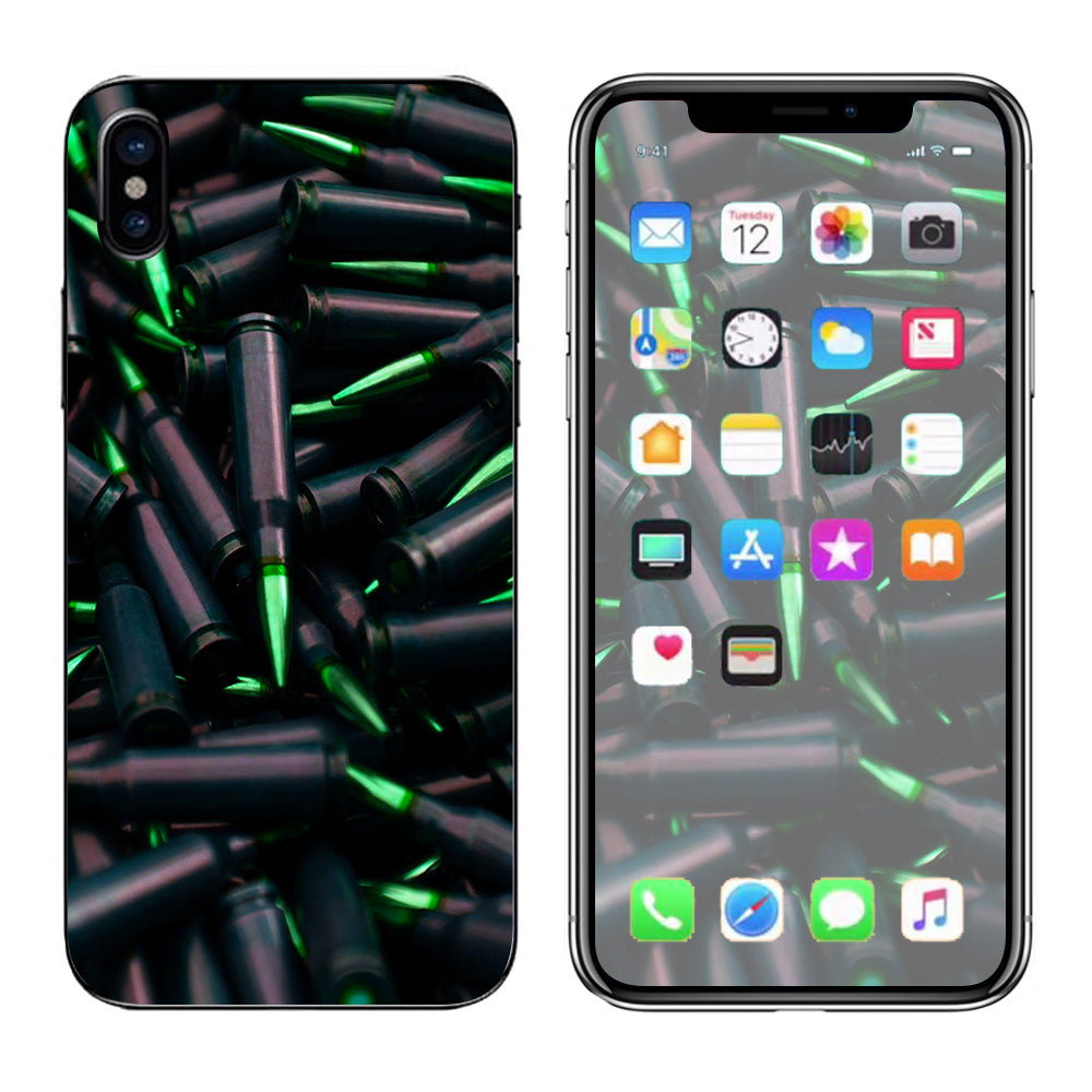  Green Bullets Military Rifle Ar Apple iPhone X Skin