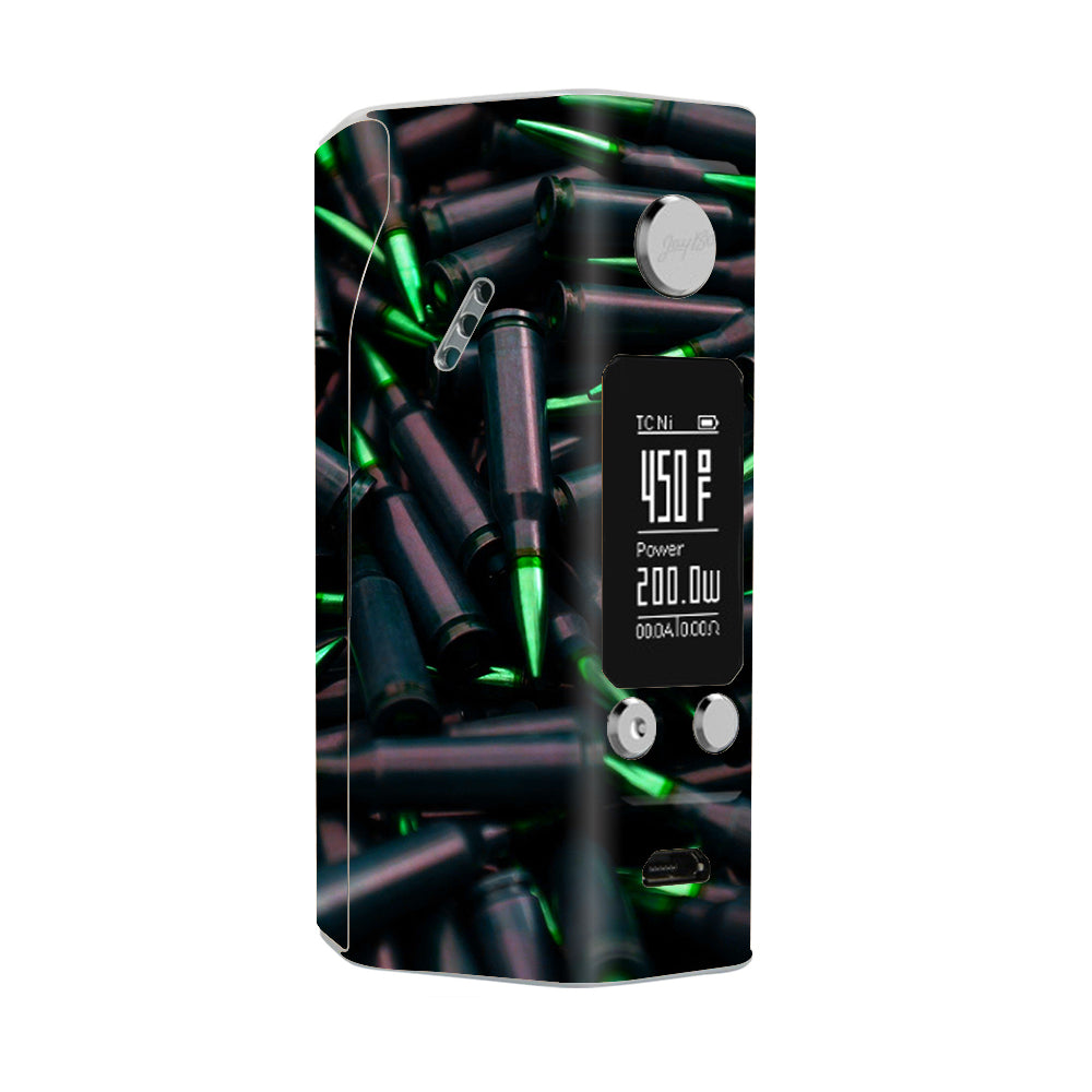  Green Bullets Military Rifle Ar Wismec Reuleaux RX200S Skin