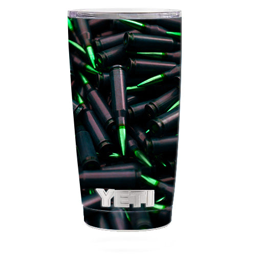  Green Bullets Military Rifle Ar Yeti 20oz Rambler Tumbler Skin