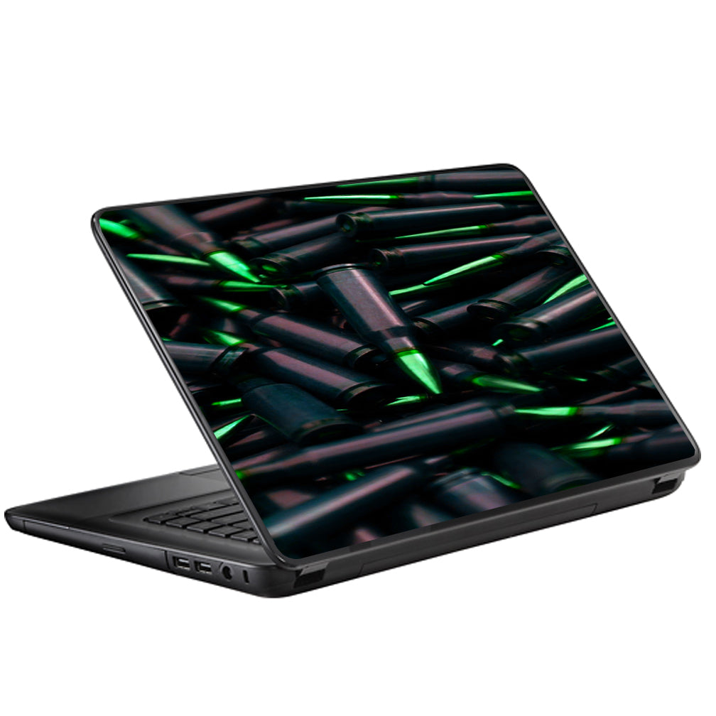  Green Bullets Military Rifle Ar Universal 13 to 16 inch wide laptop Skin