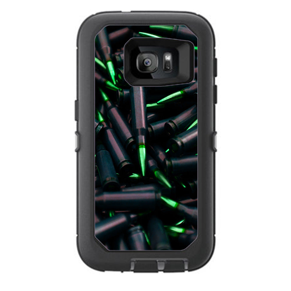  Green Bullets Military Rifle Ar Otterbox Defender Samsung Galaxy S7 Skin