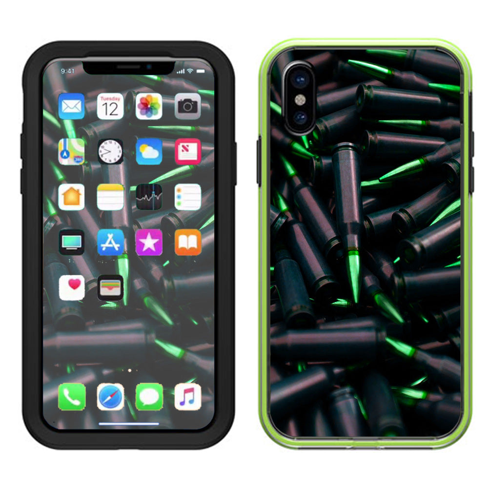  Green Bullets Military Rifle Ar Lifeproof Slam Case iPhone X Skin