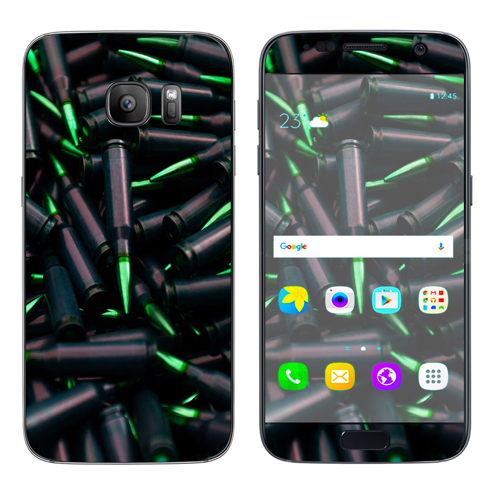  Green Bullets Military Rifle Ar Samsung Galaxy S7 Skin