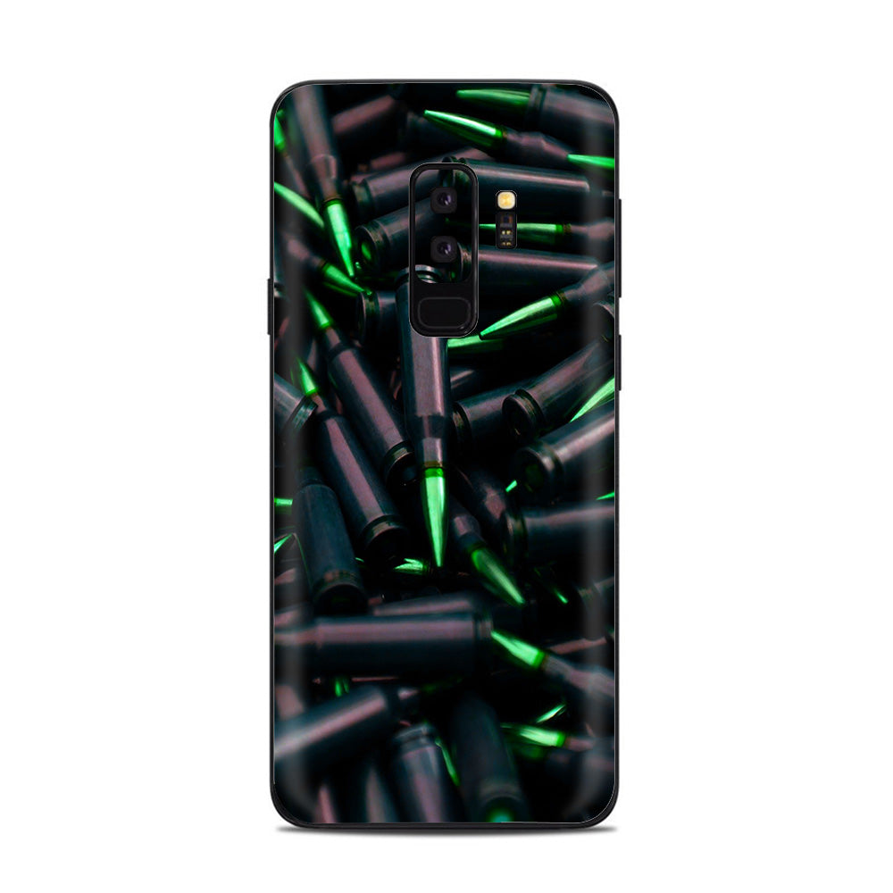  Green Bullets Military Rifle Ar Samsung Galaxy S9 Plus Skin