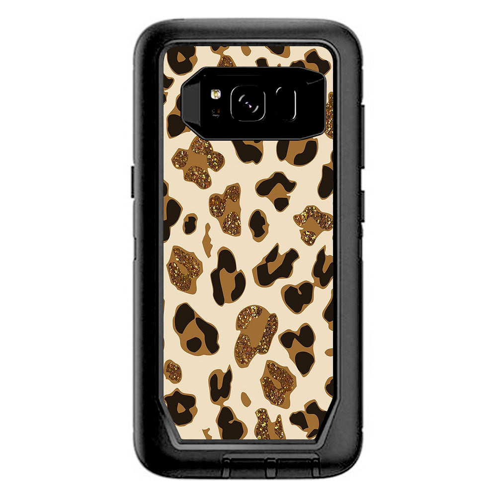  Leopard Print Glitter Print (Not Real Glitter) Otterbox Defender Samsung Galaxy S8 Skin