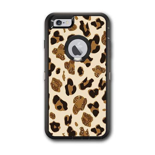  Leopard Print Glitter Print (Not Real Glitter) Otterbox Defender iPhone 6 PLUS Skin