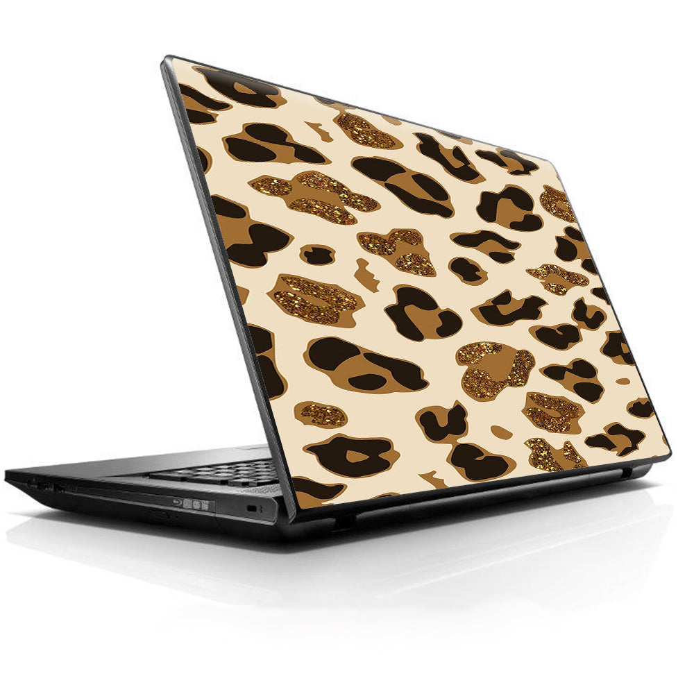  Leopard Print Glitter Print (Not Real Glitter) Universal 13 to 16 inch wide laptop Skin