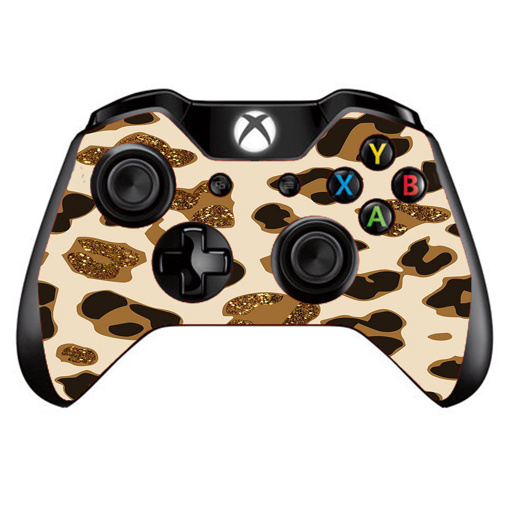  Leopard Print Glitter Print (Not Real Glitter) Microsoft Xbox One Controller Skin
