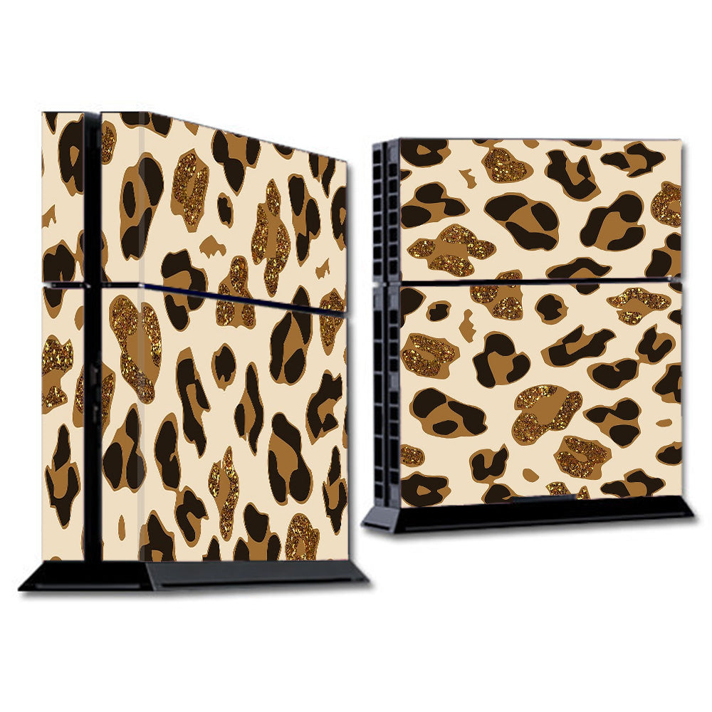  Leopard Print Glitter Print (Not Real Glitter) Sony Playstation PS4 Skin