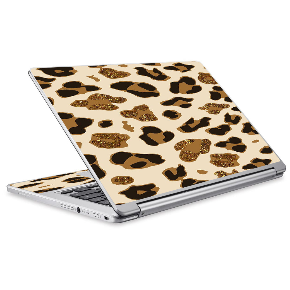  Leopard Print Glitter Print (Not Real Glitter) Acer Chromebook R13 Skin