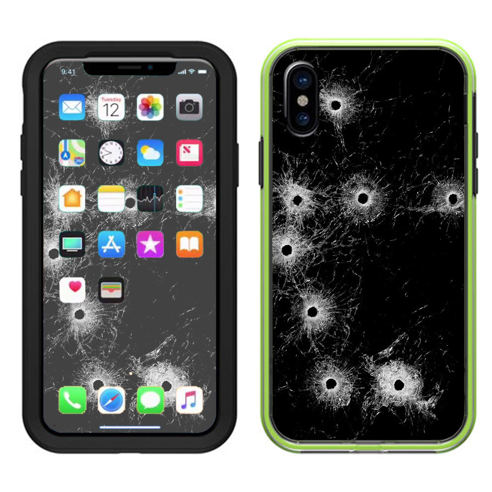  Bullet Holes In Glass Lifeproof Slam Case iPhone X Skin