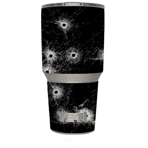  Bullet Holes In Glass Yeti 30oz Rambler Tumbler Skin