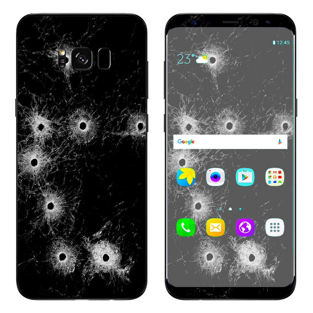  Bullet Holes In Glass Samsung Galaxy S8 Skin