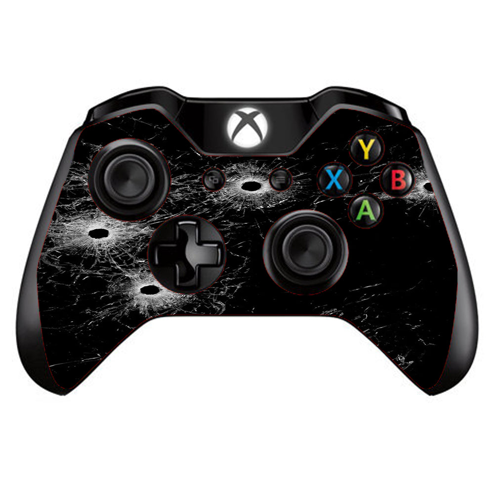  Bullet Holes In Glass Microsoft Xbox One Controller Skin