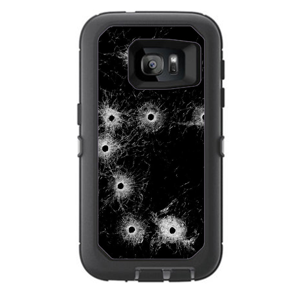  Bullet Holes In Glass Otterbox Defender Samsung Galaxy S7 Skin