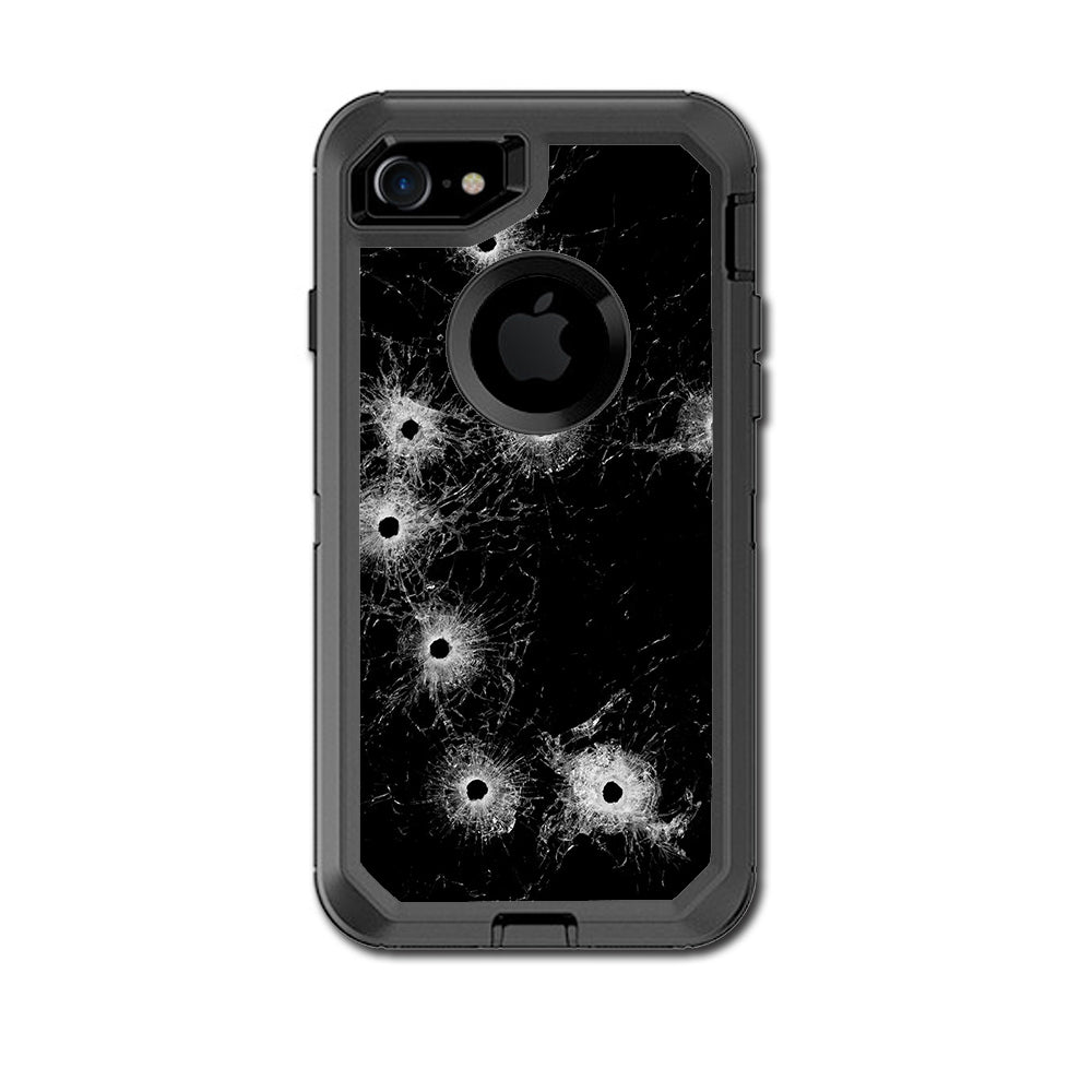  Bullet Holes In Glass Otterbox Defender iPhone 7 or iPhone 8 Skin