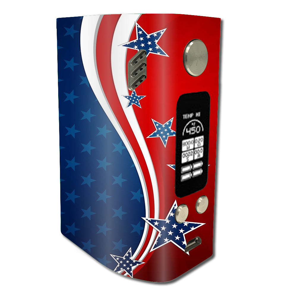  America Independence Stars Stripes Wismec Reuleaux RX300 Skin