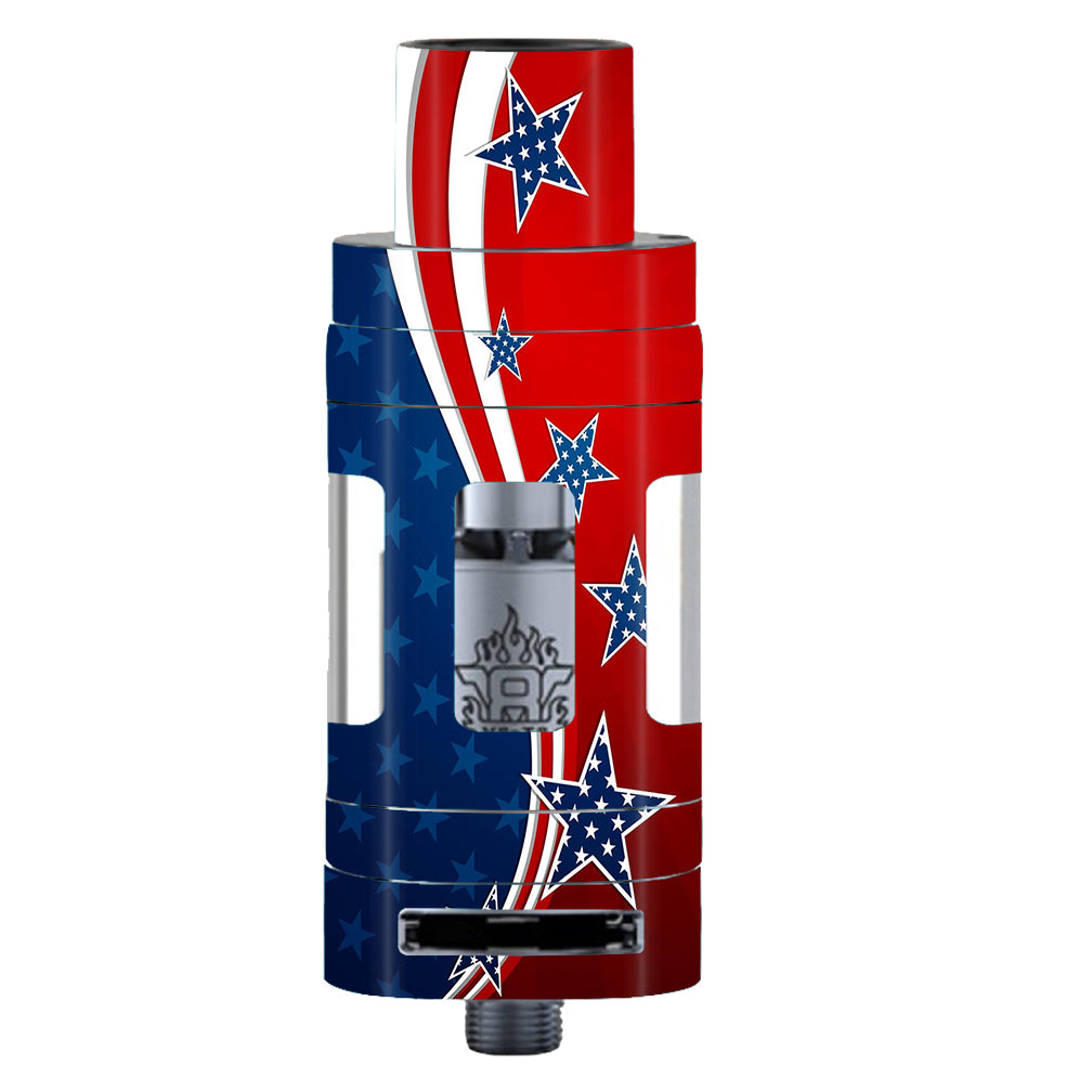  America Independence Stars Stripes Smok TFV8 Tank Skin