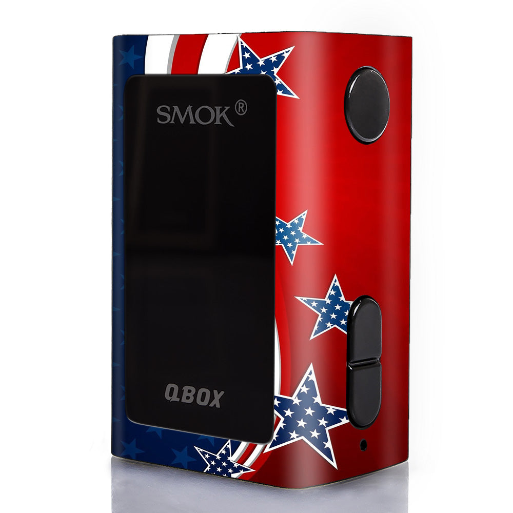  America Independence Stars Stripes Smok Q-Box Skin