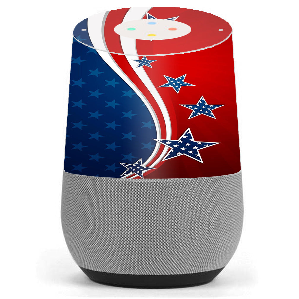  America Independence Stars Stripes Google Home Skin