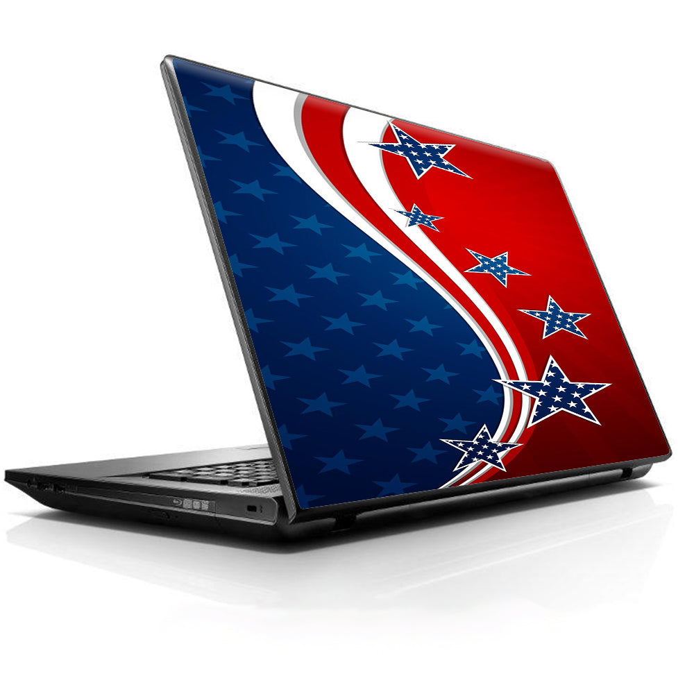  America Independence Stars Stripes Universal 13 to 16 inch wide laptop Skin