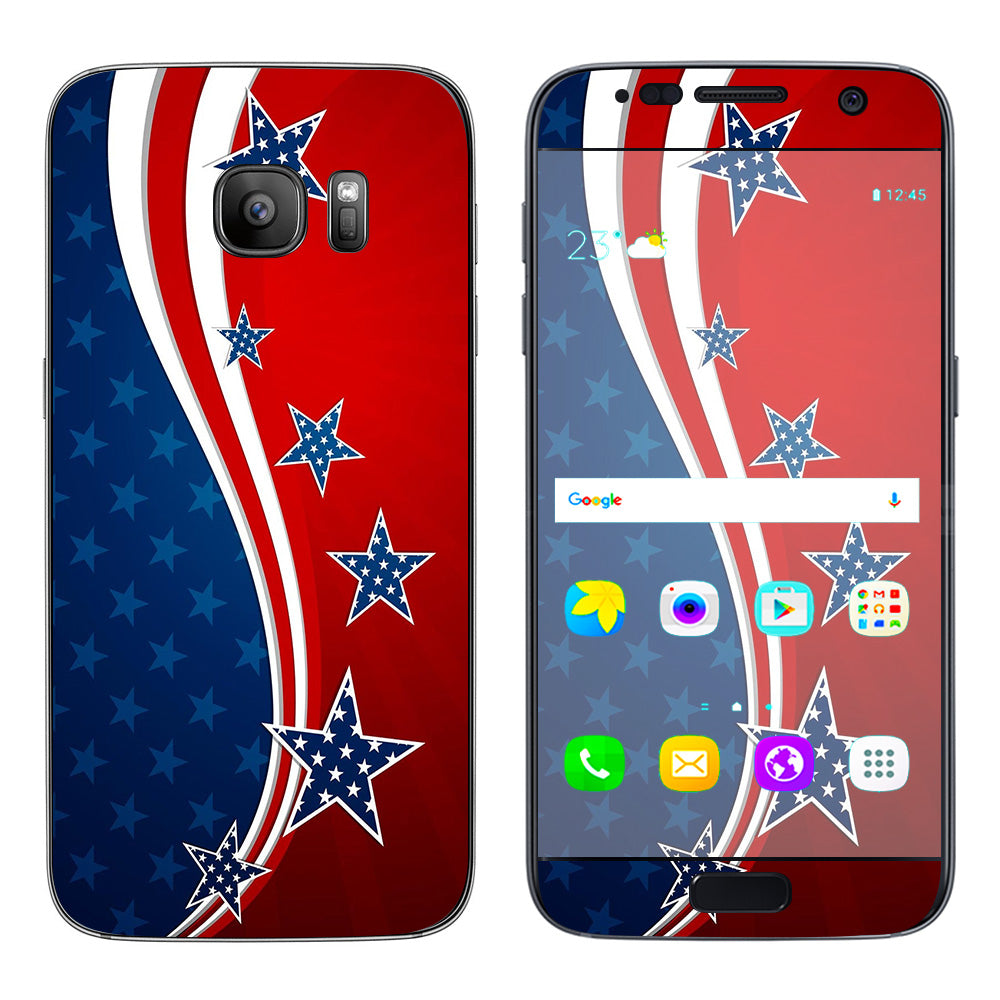  America Independence Stars Stripes Samsung Galaxy S7 Skin