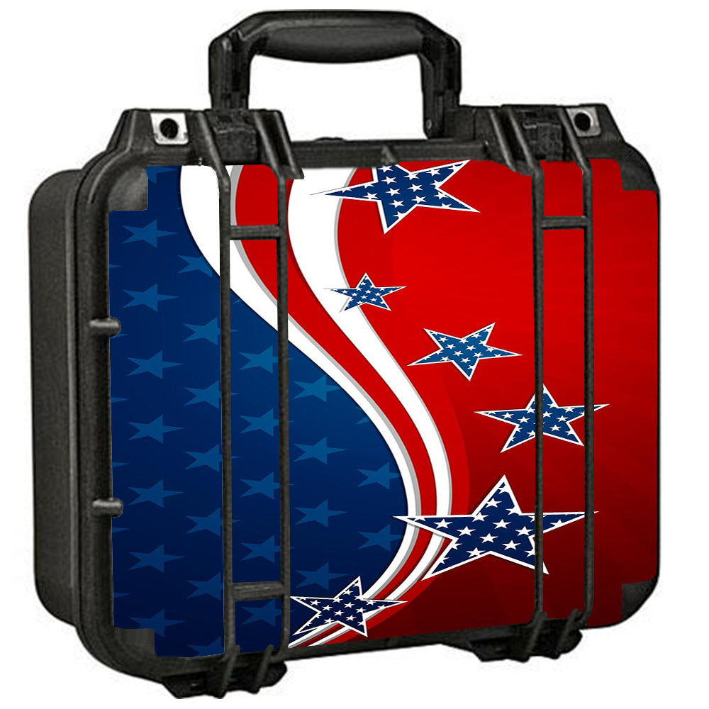  America Independence Stars Stripes Pelican Case 1400 Skin