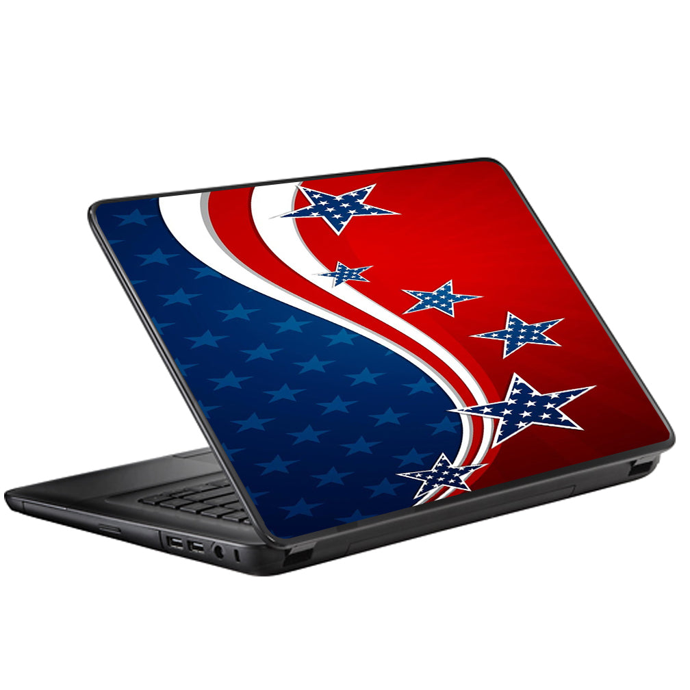  America Independence Stars Stripes Universal 13 to 16 inch wide laptop Skin