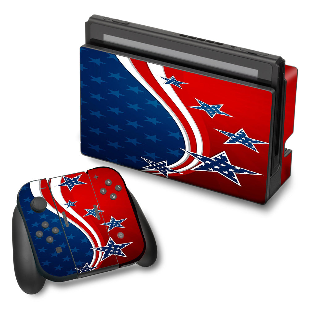  America Independence Stars Stripes Nintendo Switch Skin