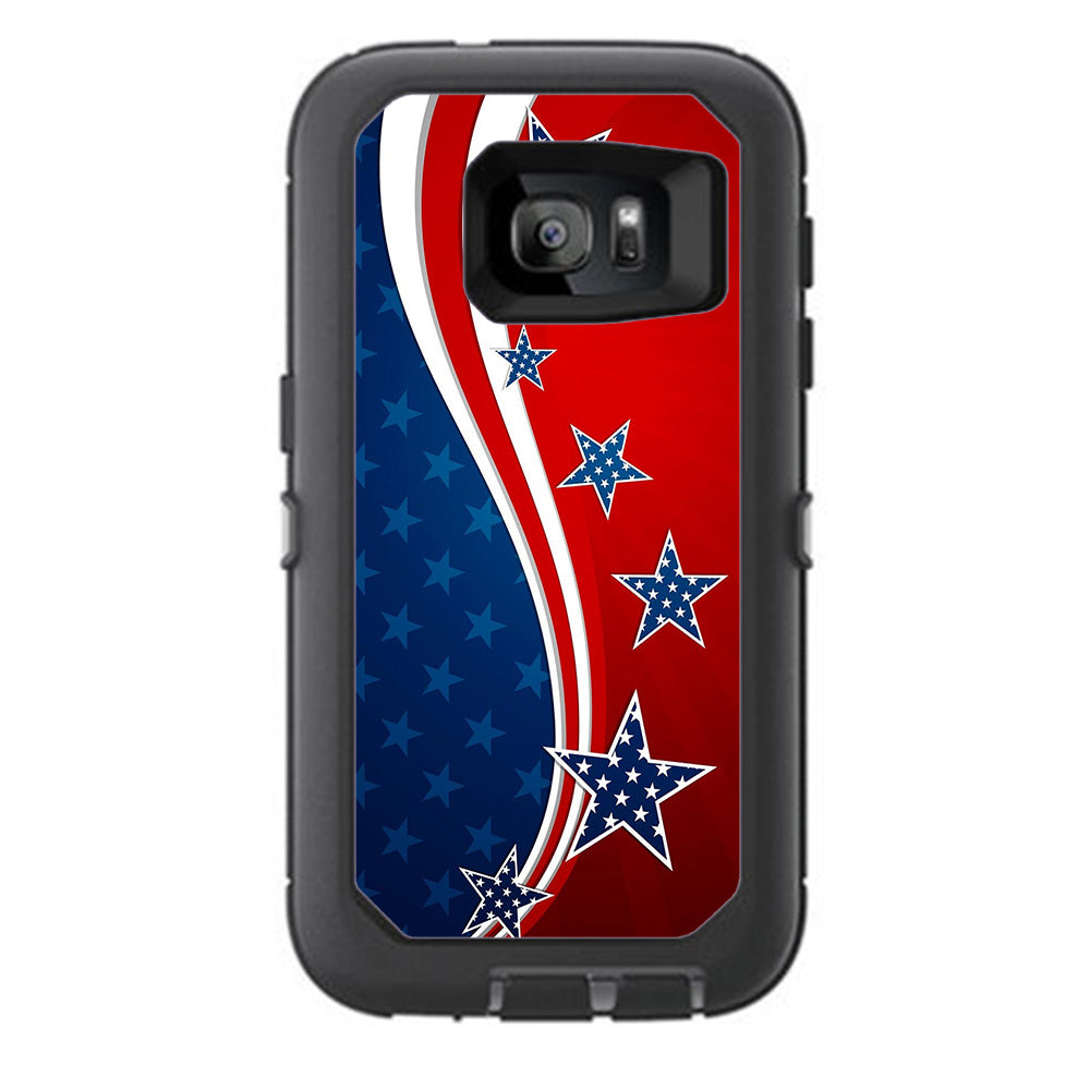  America Independence Stars Stripes Otterbox Defender Samsung Galaxy S7 Skin