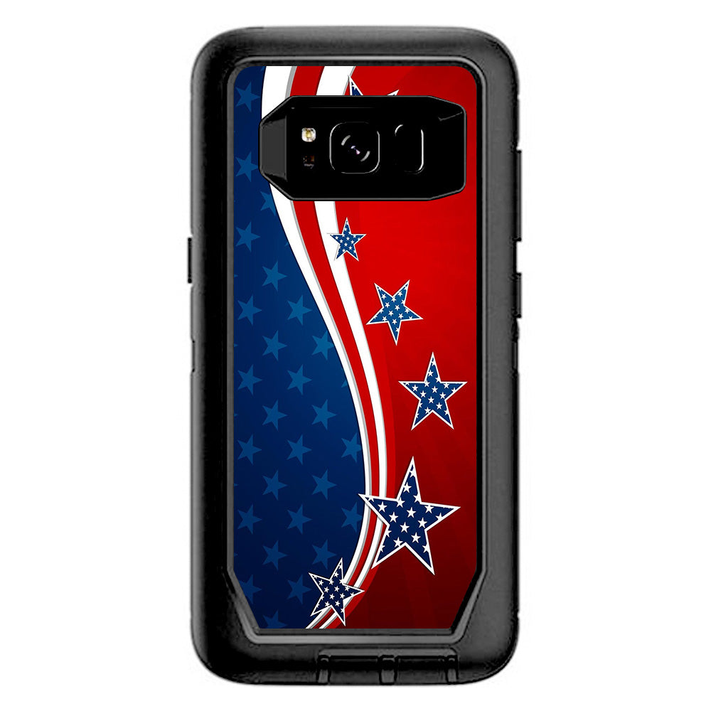  America Independence Stars Stripes Otterbox Defender Samsung Galaxy S8 Skin