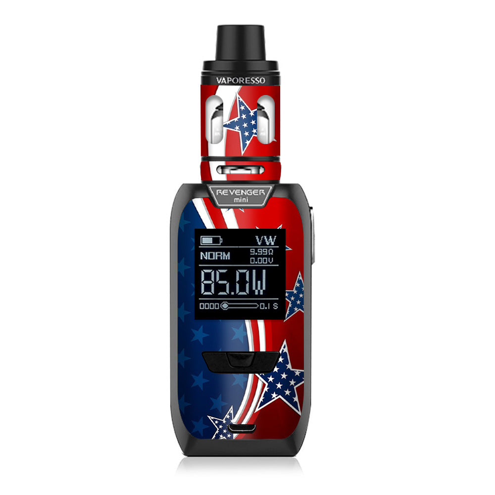  America Independence Stars Stripes Vaporesso Revenger Mini 85w Skin