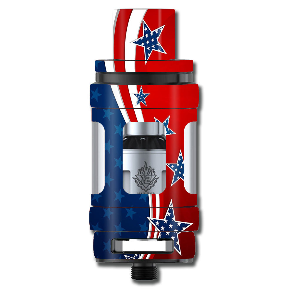 America Independence Stars Stripes Smok TFV12 Tank Skin