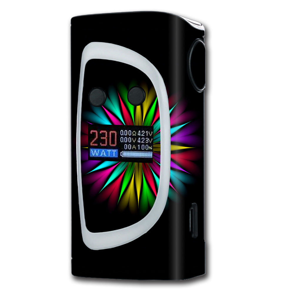 elf bar vape uk Skins Decals for Sigelei Kaos Spectrum Vape Mod / Neon Flower Trippy Shape  – itsaskin.com