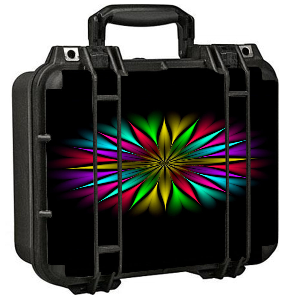  Neon Flower Trippy Shape Pelican Case 1400 Skin