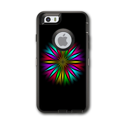  Neon Flower Trippy Shape Otterbox Defender iPhone 6 Skin