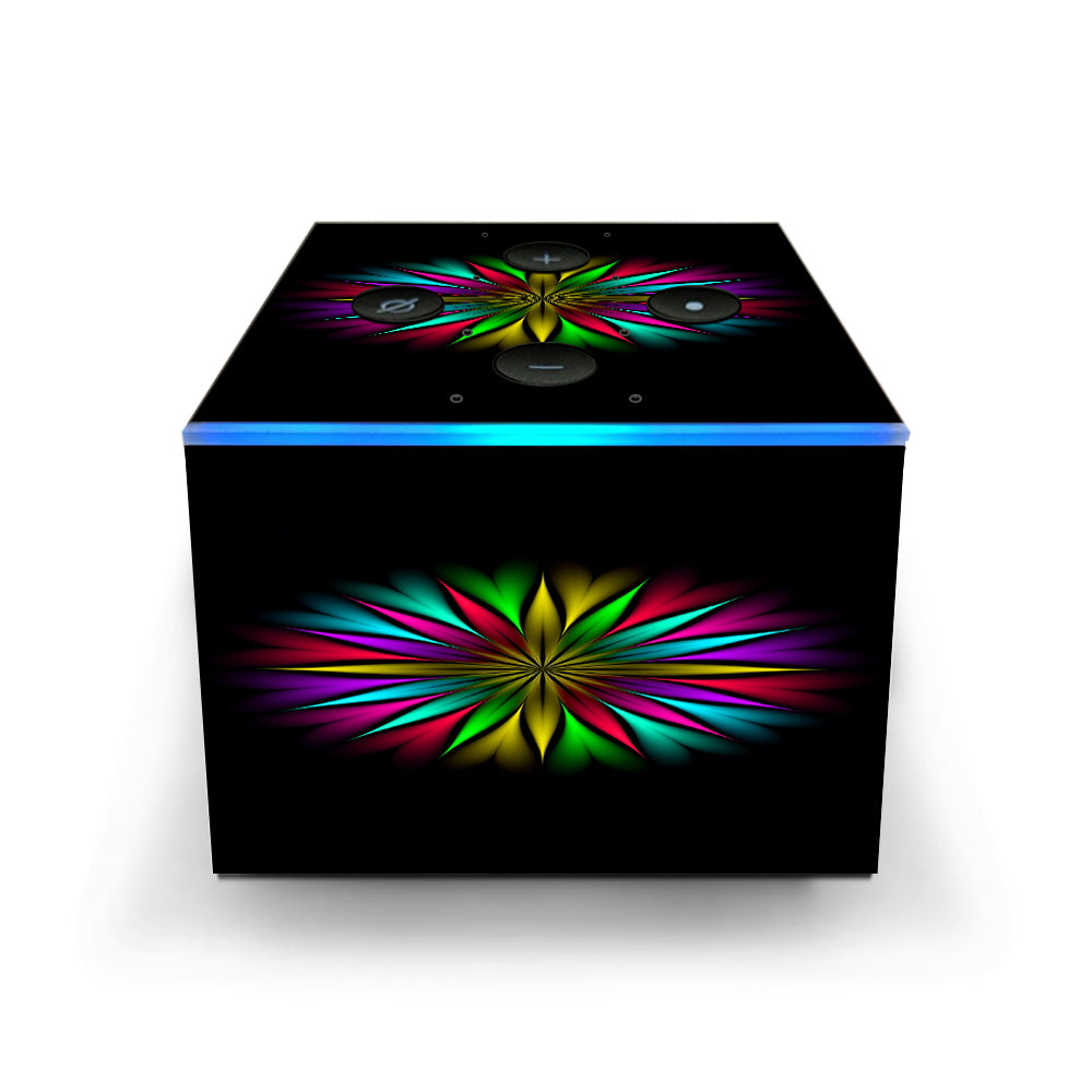  Neon Flower Trippy Shape Amazon Fire TV Cube Skin