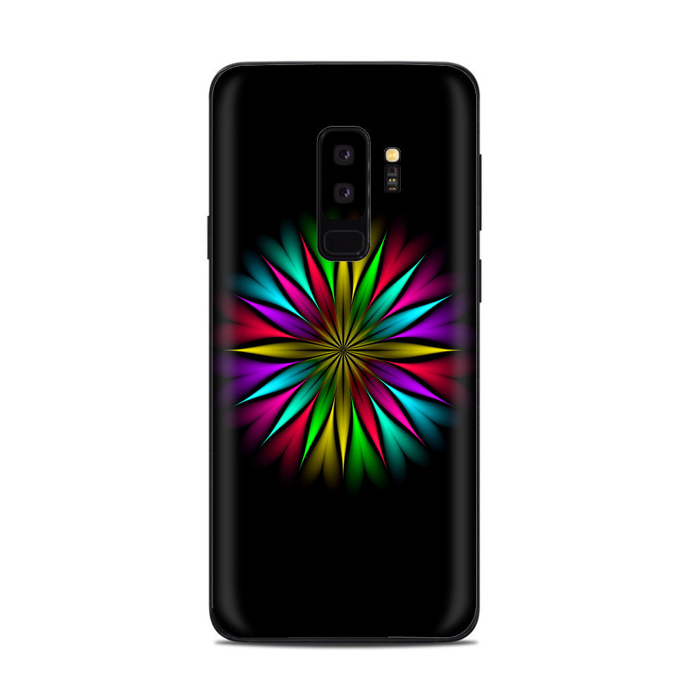  Neon Flower Trippy Shape Samsung Galaxy S9 Plus Skin