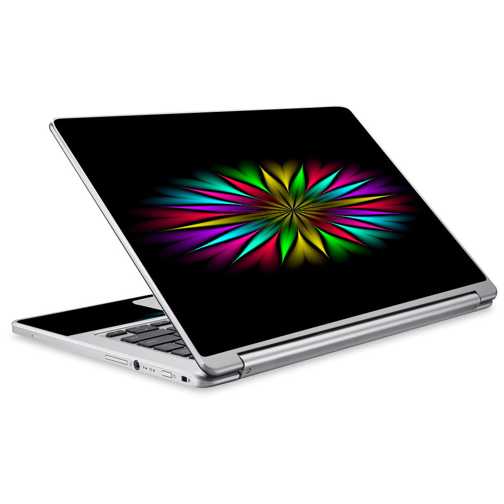  Neon Flower Trippy Shape Acer Chromebook R13 Skin
