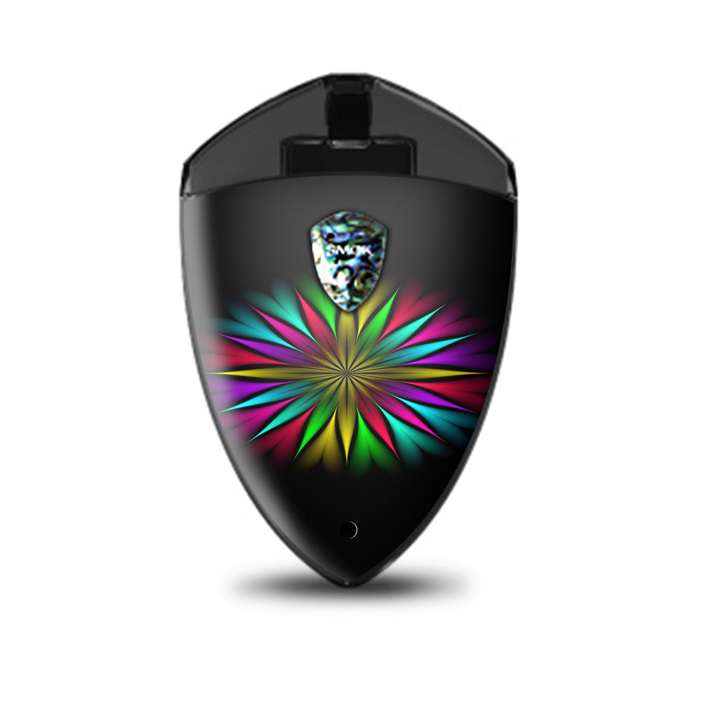  Neon Flower Trippy Shape Smok Rolo Badge Skin