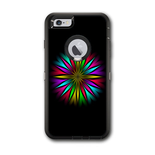  Neon Flower Trippy Shape Otterbox Defender iPhone 6 PLUS Skin